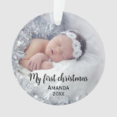 Eerste kerstjaar van Cute baby Ornament (voorkant)