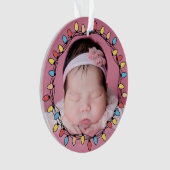 Eerste kerstjaar van Cute baby Ornament (voorkant)
