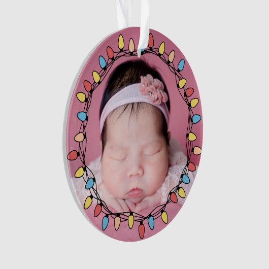 Eerste kerstjaar van Cute baby Ornament (voorkant)