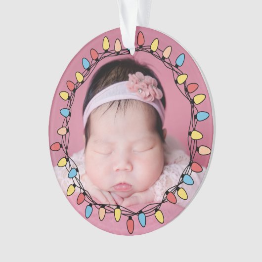 Eerste kerstjaar van Cute baby Ornament (voorkant)