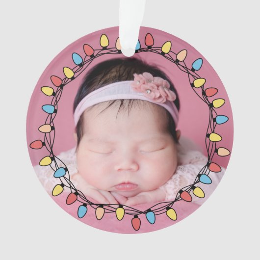 Eerste kerstjaar van Cute baby Ornament (voorkant)