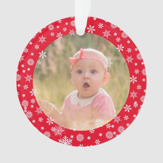 Eerste kerstjaar van Cute baby Ornament (voorkant)