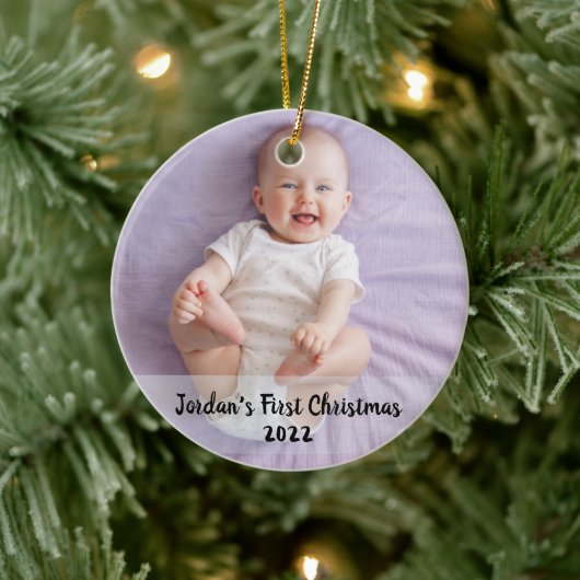 Eerste kerstjaar van de baby keramisch ornament (Boom)