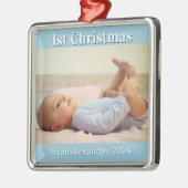 Eerste kerstjongetje Foto Ornament (Links)