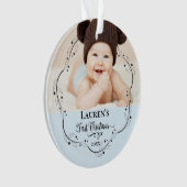 Eerste kerstkaarfoto Baby Ornament (voorkant)