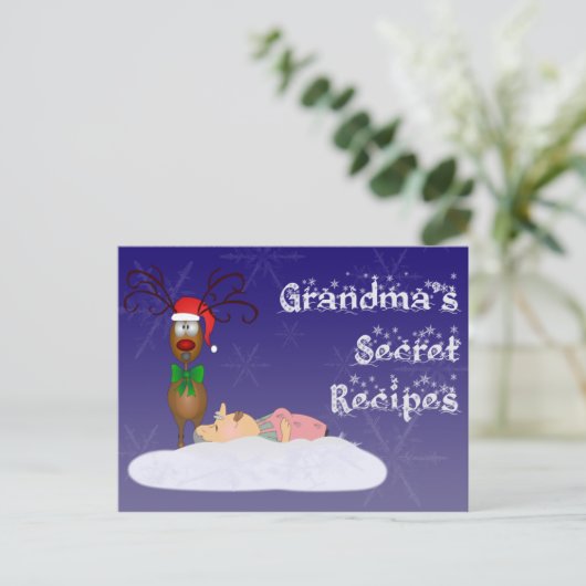 Eerste kerstkaart briefkaart (Staand voorkant)