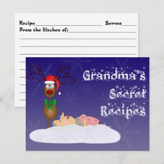 Eerste kerstkaart briefkaart (Voorkant / Achterkant)