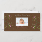 Eerste kerstkaart met foto (Voorkant)