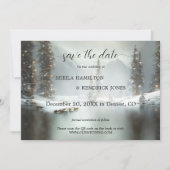 Eerste kerstkaart QR Code Foto: Winter Opslaan op Save The Date (Voorkant)