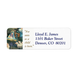 Eerste kerstkaart — Terugzendadres label