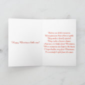 Eerste kerstkaart voor  baby feestdagen kaart (Binnen)