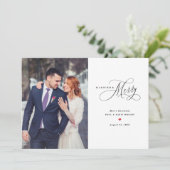 Eerste kerstkaart voor getrouwde en vrolijke Pas g (Staand voorkant)