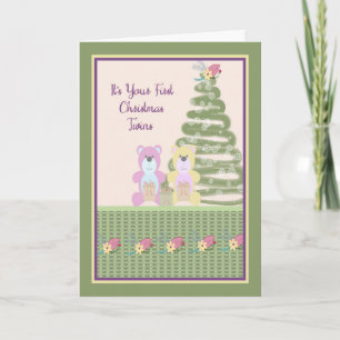 Eerste kerstKaart voor tweelingen met twee Speelgo Feestdagen Kaart