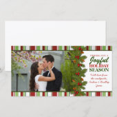 Eerste kerstkaartje voor feestdag feestdagenkaart (Voorkant / Achterkant)