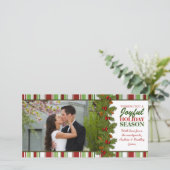 Eerste kerstkaartje voor feestdag feestdagenkaart (Staand voorkant)