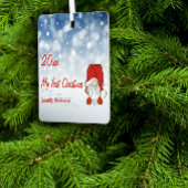 Eerste Kerstkabouters foto Metal Square Ornament