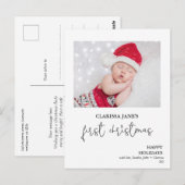 Eerste Kerstkalligrafie Foto Briefkaart (Voorkant / Achterkant)