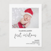 Eerste Kerstkalligrafie Foto Briefkaart (Voorkant)