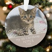 Eerste kerstkat foto Keepomwille Ornament