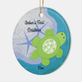 Eerste kerstkeramisch Ornament voor kleine schildp (Links)