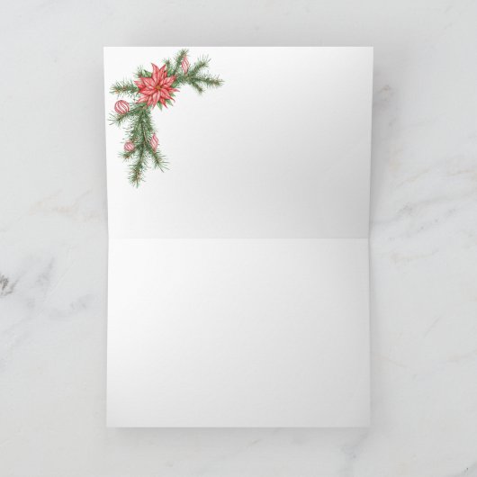 Eerste Kerstkerkerkerst Feestdagen Kaart (Binnen)