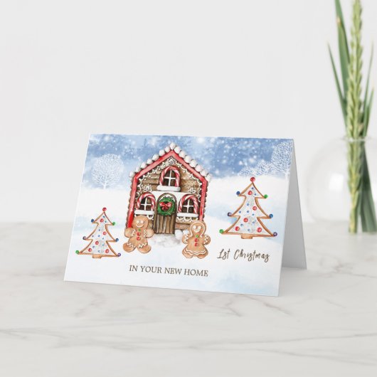 Eerste Kerstkerkerkerst Feestdagen Kaart (Voorkant)