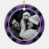 Eerste Kerstkerkerkerst voor Paarse startpagina Keramisch Ornament (Achterkant)