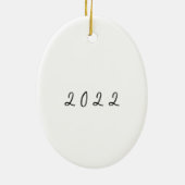 Eerste kerstkerkerst - Nieuwe startpagina Keramisch Ornament (Achterkant)