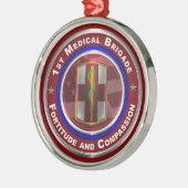 Eerste Kerstkerkerst van de medische brigade Metalen Ornament (Links)