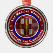 Eerste Kerstkerkerst van de medische brigade Metalen Ornament (Voorkant)