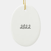 Eerste kerstkerst - Aangepast voor thuisgebruik Keramisch Ornament (Achterkant)