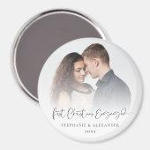 Eerste Kerstkerst Geëngageerde Fotooverlay Names J Magneet (Voorkant / Achterkant)