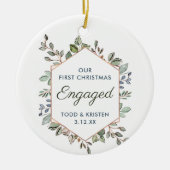Eerste Kerstkerst Gepersonaliseerd Lijst Griekenla Keramisch Ornament (Voorkant)