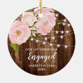 Eerste Kerstkerst Gepersonaliseerde Rustige volken Keramisch Ornament (Achterkant)