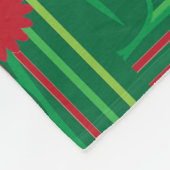Eerste Kerstkerst Holly Poinsettia Floral Winter Fleece Deken (Hoek)