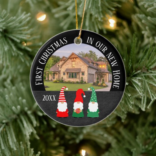 Eerste Kerstkerst in ons nieuwe huis Keramisch Ornament (Boom)