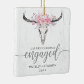 Eerste Kerstkerst met bijtende bijtende Koe schede Keramisch Ornament (Rechts)