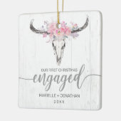 Eerste Kerstkerst met bijtende bijtende Koe schede Keramisch Ornament (Links)