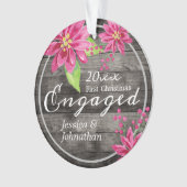 Eerste Kerstkerst met bijtende trouwe Floral Ornament (voorkant)