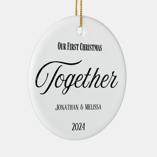 Eerste Kerstkerst met versiering Keramisch Ornament (Rechts)