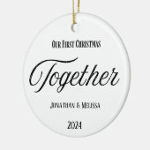 Eerste Kerstkerst met versiering Keramisch Ornament (Links)