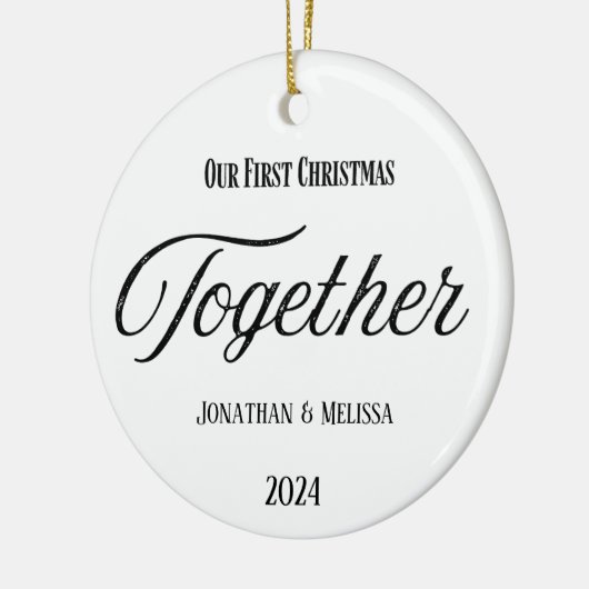 Eerste Kerstkerst met versiering Keramisch Ornament (Links)