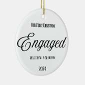 Eerste Kerstkerst met versiering Keramisch Ornament (Rechts)