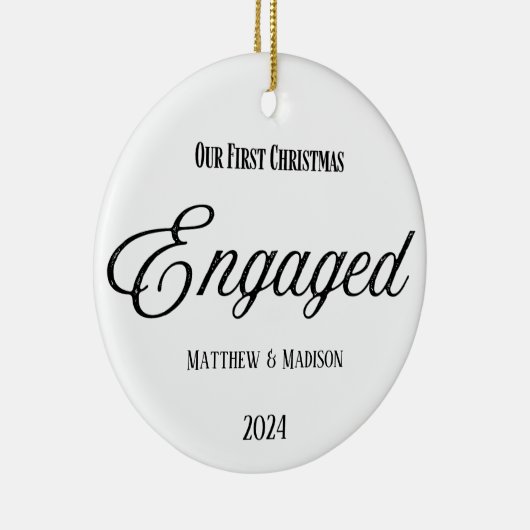 Eerste Kerstkerst met versiering Keramisch Ornament (Rechts)