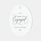 Eerste Kerstkerst met versiering Metalen Ornament (Voorkant links)