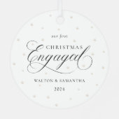 Eerste Kerstkerst met versiering Metalen Ornament (Achterkant)