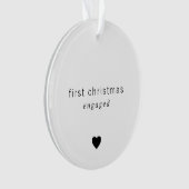 Eerste Kerstkerst - minimalistische hartfoto Ornament (voorkant)