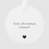 Eerste Kerstkerst - minimalistische hartfoto Ornament (voorkant)