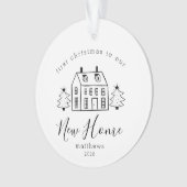 Eerste Kerstkerst nieuw startpunt voor Rustisch hu Ornament (voorkant)