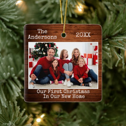 Eerste Kerstkerst Nieuw startpunt voor schrijfmach Keramisch Ornament (Boom)